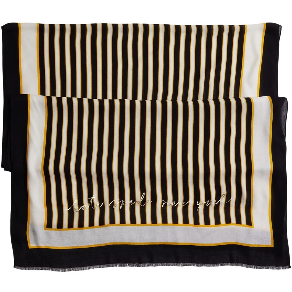 NWT Kate Spade New York || Botanical Stripe Oblong Scarf